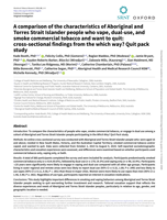 A comparison of the characteristics of Aboriginal and Torres Strait Islander people who vape, dual-use, and smoke commercial tobacco and want to quit: cross-sectional findings from the which way? Quit pack study