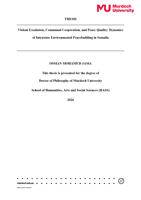 Violent Escalation, Communal Cooperation, and Peace Quality: Dynamics of Intrastate Environmental Peacebuilding in Somalia