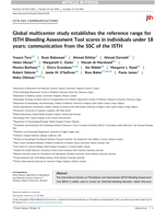 Global multicenter study establishes the reference range for ISTH Bleeding Assessment Tool scores in individuals under 18 years: communication from the SSC of the ISTH