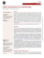 Jaundice and Mycoplasma ovis in Australian sheep