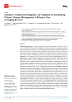 Drivers of Artificial Intelligence (AI) Adoption in Supporting Chronic Disease Management in Primary Care: A Scoping Review