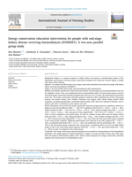 Energy conservation education intervention for people with end-stage kidney disease receiving haemodialysis (EVEREST): A two-arm parallel group study