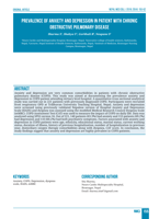 Prevalence of Anxiety and Depression in Patient with Chronic Obstructive Pulmonary Disease