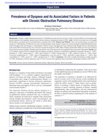 Prevalence of dyspnea and its associated factors in patients with chronic obstructive pulmonary disease