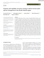 Capacity and capability of remote sensing to inform invasive plant species management in the Pacific Islands region