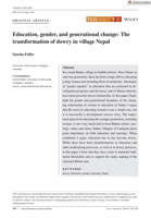 Education, gender, and generational change: The transformation of dowry in village Nepal
