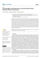 The Strengths and Weaknesses of Pacific Islands Plastic Pollution Policy Frameworks